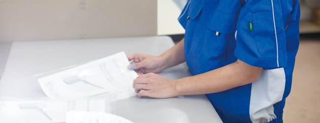 配送センター　仕分けの様子